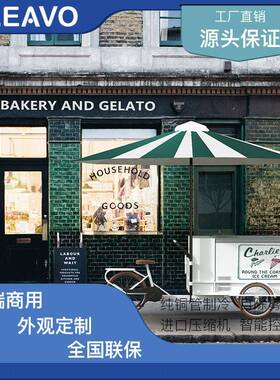 倒骑式小车设计时尚复古冰淇淋售卖车冰激凌移动售卖车直冷雪糕车