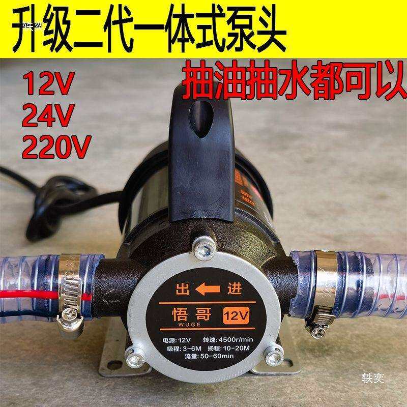电动抽油泵抽水泵便携式手提12V24V220V正反转大功率抽油抽水两用