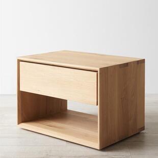 纯实木床头柜简约现代轻奢创意新款免安装小型卧室床边柜子