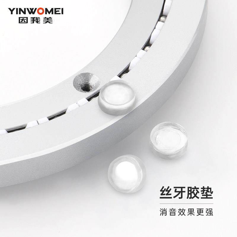 餐桌转盘底座轴承铝合金转芯静音实木圆桌大理石玻璃旋转家用60cm