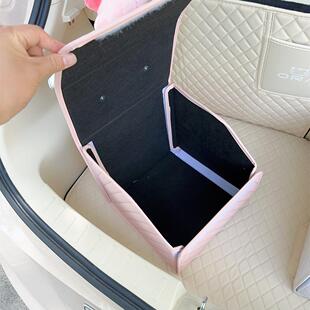 车载后备箱收纳箱女生储物箱杂物箱车用整汽车收纳盒车内尾箱