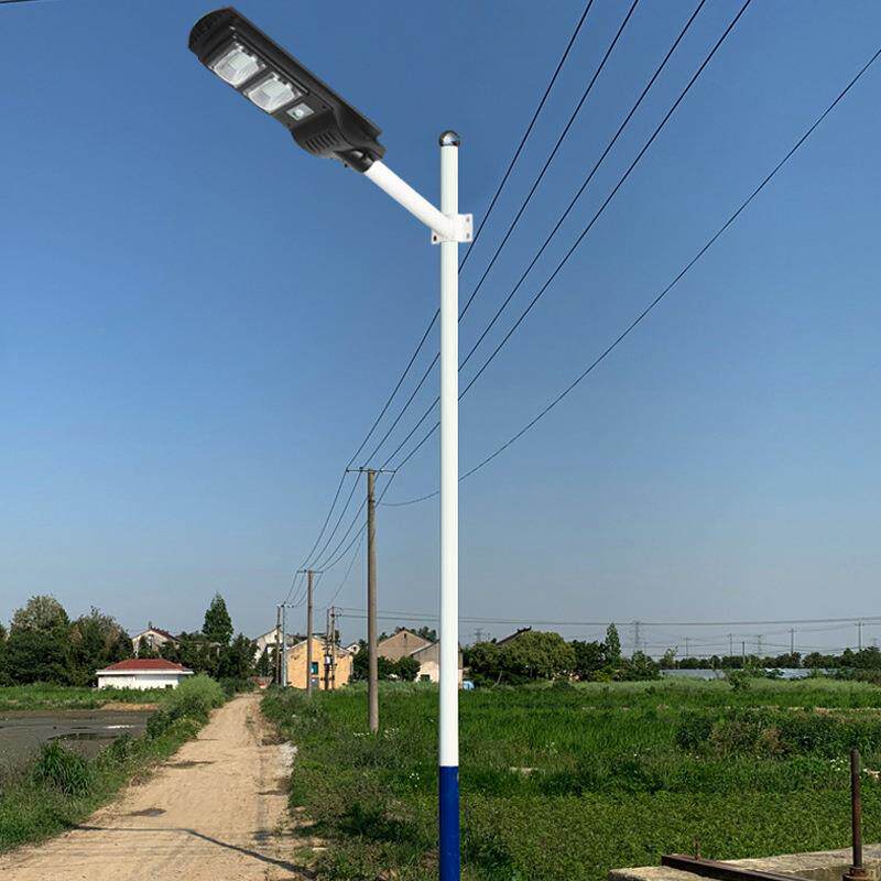 路灯一体化户外庭院灯家用农村LED路灯头防水超亮人体感应