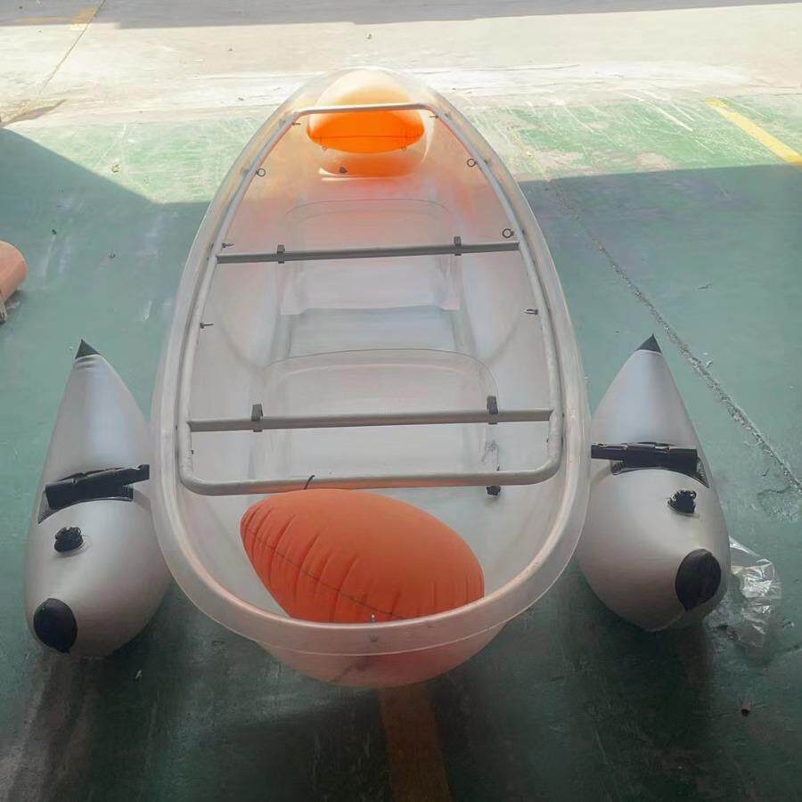 PC全透明船新型湖泊出租船 海边游玩塑料船 透明皮划艇 手划船