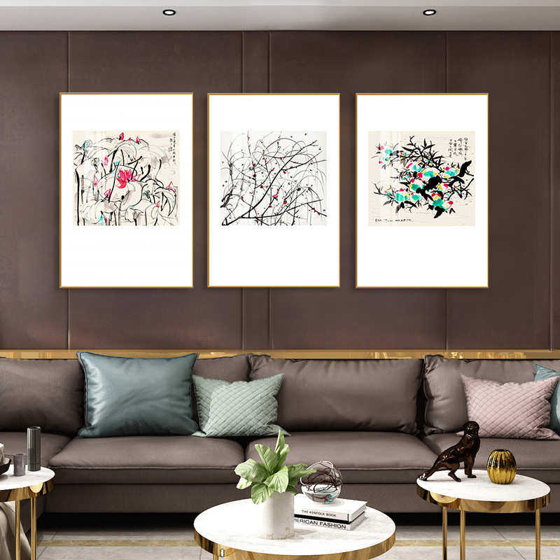 新中式客厅装饰画吴冠中入户玄关禅意风格沙发背景墙餐厅床头卧室,家居饰品,现代装饰画,淘宝优惠券,粉丝福利购,淘宝优惠卷