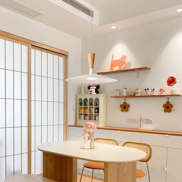 餐厅吊灯日式实木吧台灯北欧简约设计师原木创意卧室书房床头灯具