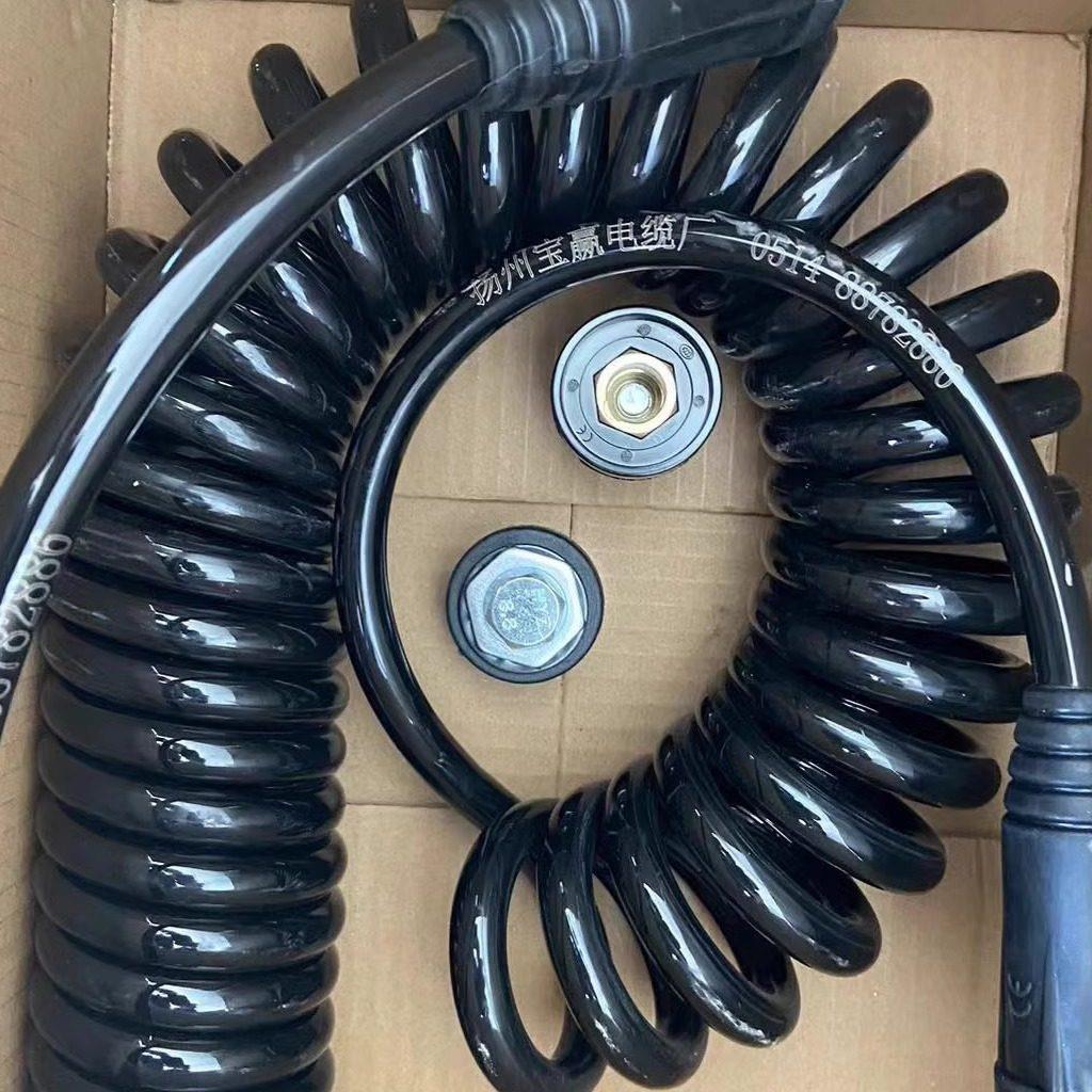 挂车飞翼液压爬梯启动电源单芯24V25平方螺旋弹簧线
