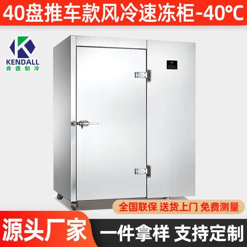 肯德商用速冻柜-40℃立式饺子面团包子急冻海鲜速冻冷柜推车款