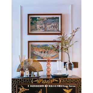 红楼梦孙文新中国风装饰画法国中国风客厅入口餐厅中世纪壁龛艺术