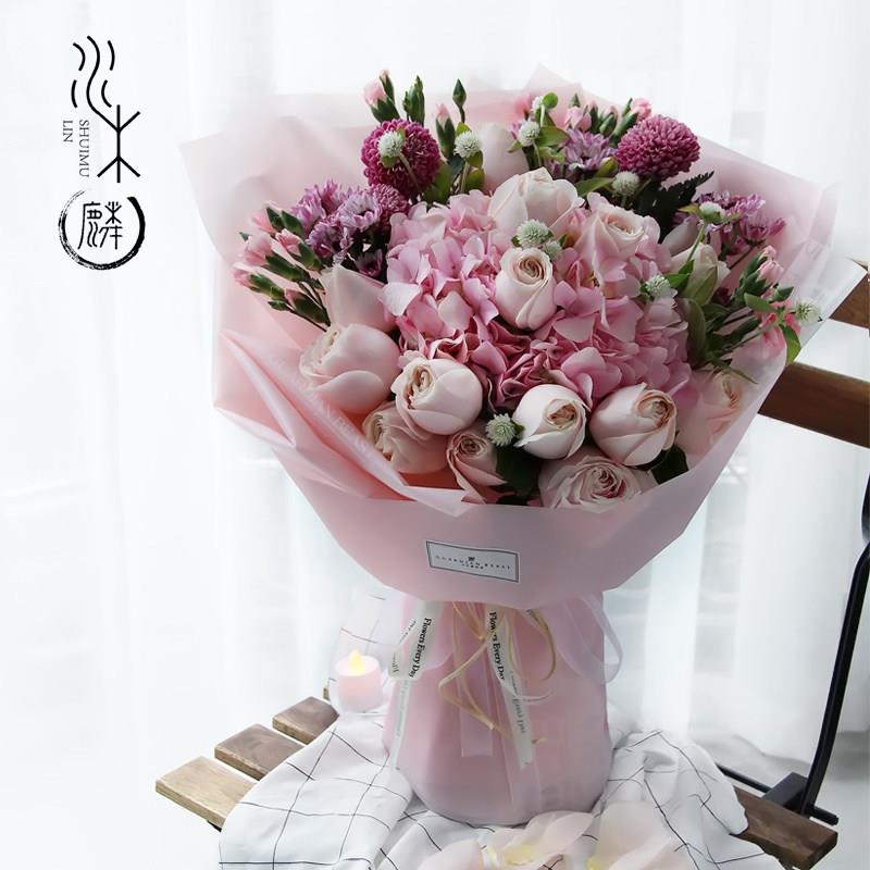 水木麟成都鲜花同城速递花店配送节日上门生日花束康乃馨玫瑰花束