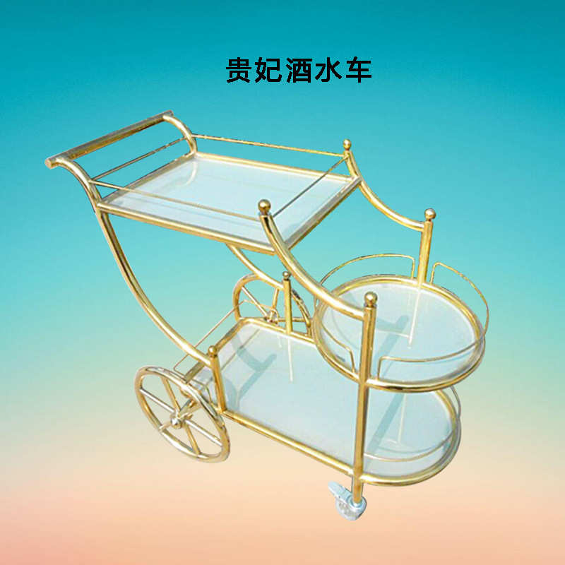 供应不锈钢钛金等酒店用品酒水车 酒店服务车批发 价格实惠