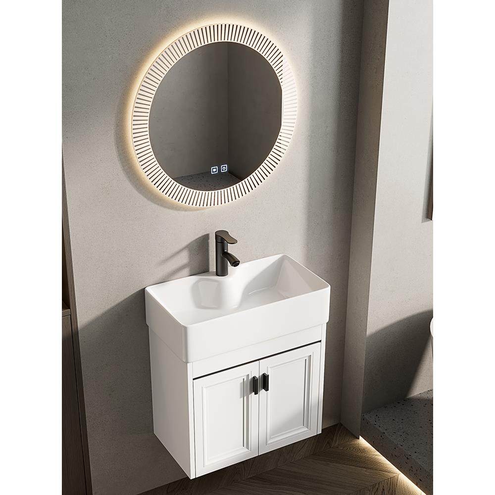 挂墙式小户型浴室柜组合卫生间洗手盆极窄小尺寸洗脸盆迷你洗漱台