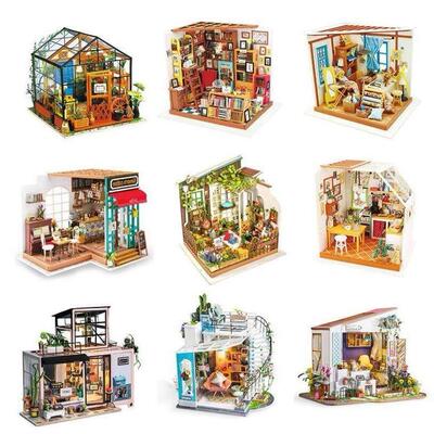 Robotime Wooden Miniature Dollhouse 124 Handmade Doll