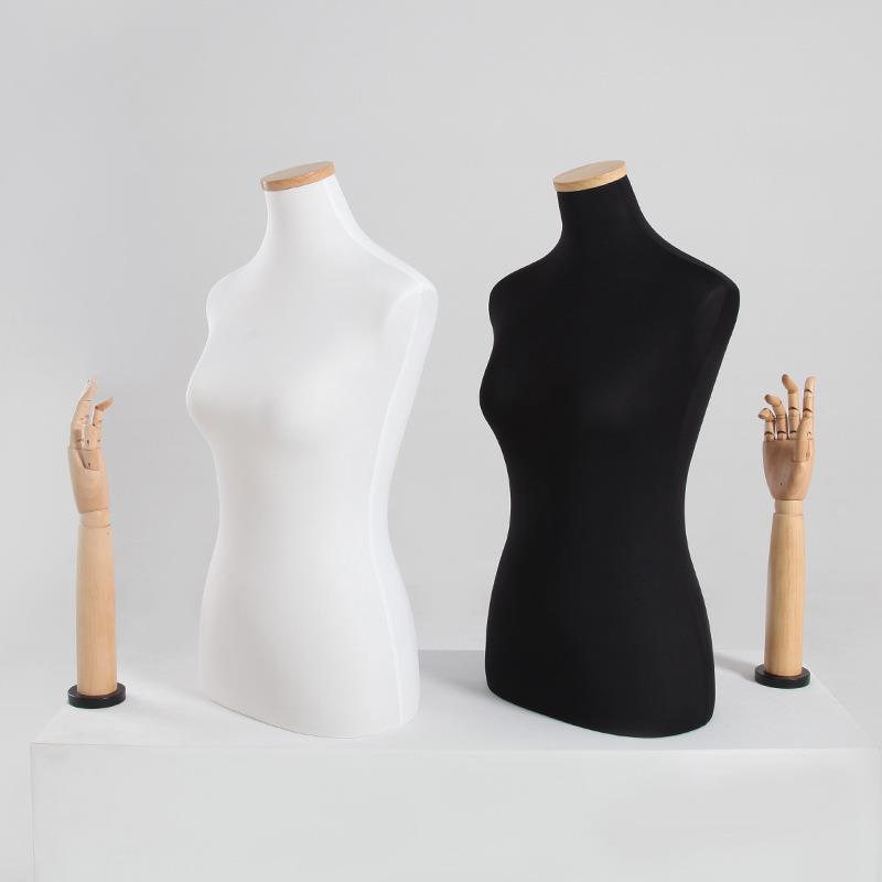半身模特道具女男桌面围巾饰品展示架服装店羊毛纱羊绒衫展示台模