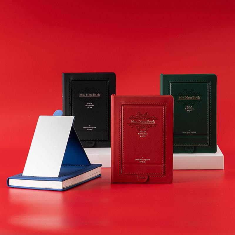 网红多功能带镜子记事本小清晰手账本随手礼品笔记本女生公主日记