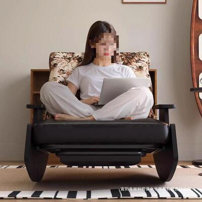 实木摇摇椅躺椅厅古沙发椅台懒人阳椅单人WDM客休闲椅懒人沙发复