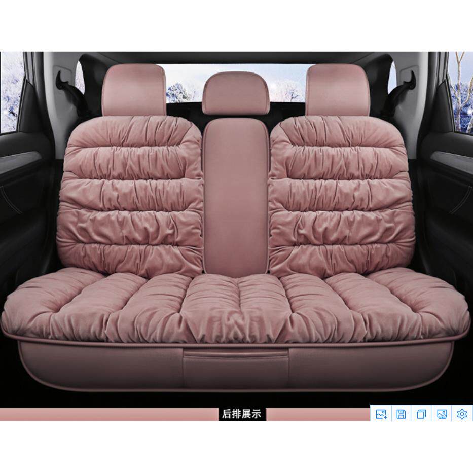 网红新款汽车坐垫冬季短毛绒全包围小车座套冬天专用椅套羽绒座垫