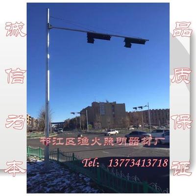 高邮交通信号灯杆生产厂家，直销单悬臂交通信号灯杆，毛坯杆