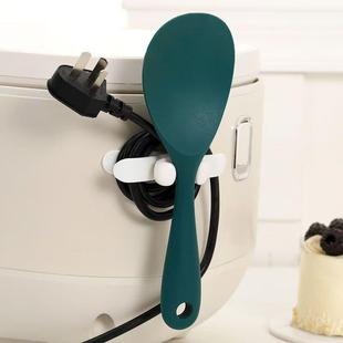 饭勺固定器粘贴收纳饭勺电饭煲壁挂米饭勺子新款放置厨房粘饭硅胶