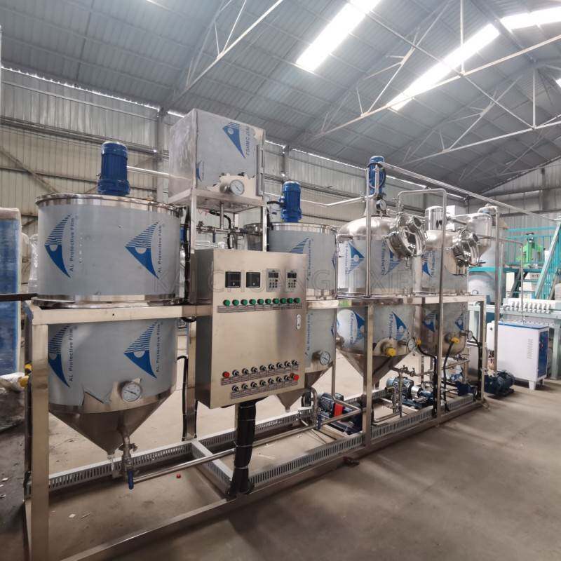 不锈钢食用油动物油精炼设备油坊用毛油精炼机山茶油葵花油精滤机