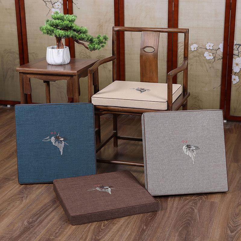 中式红木沙发椅子坐垫官帽椅太师椅餐椅茶椅垫座椅垫子凳子垫定制