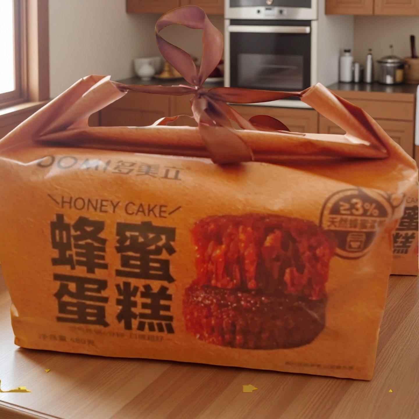 多美立蜂蜜蛋糕480克袋装/蜂巢面包休闲零食小吃下午茶点心早餐