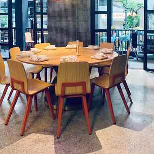 工厂制作曲木椅快餐椅子舍椅子学生宿饭店椅休闲FH2532餐椅食堂图