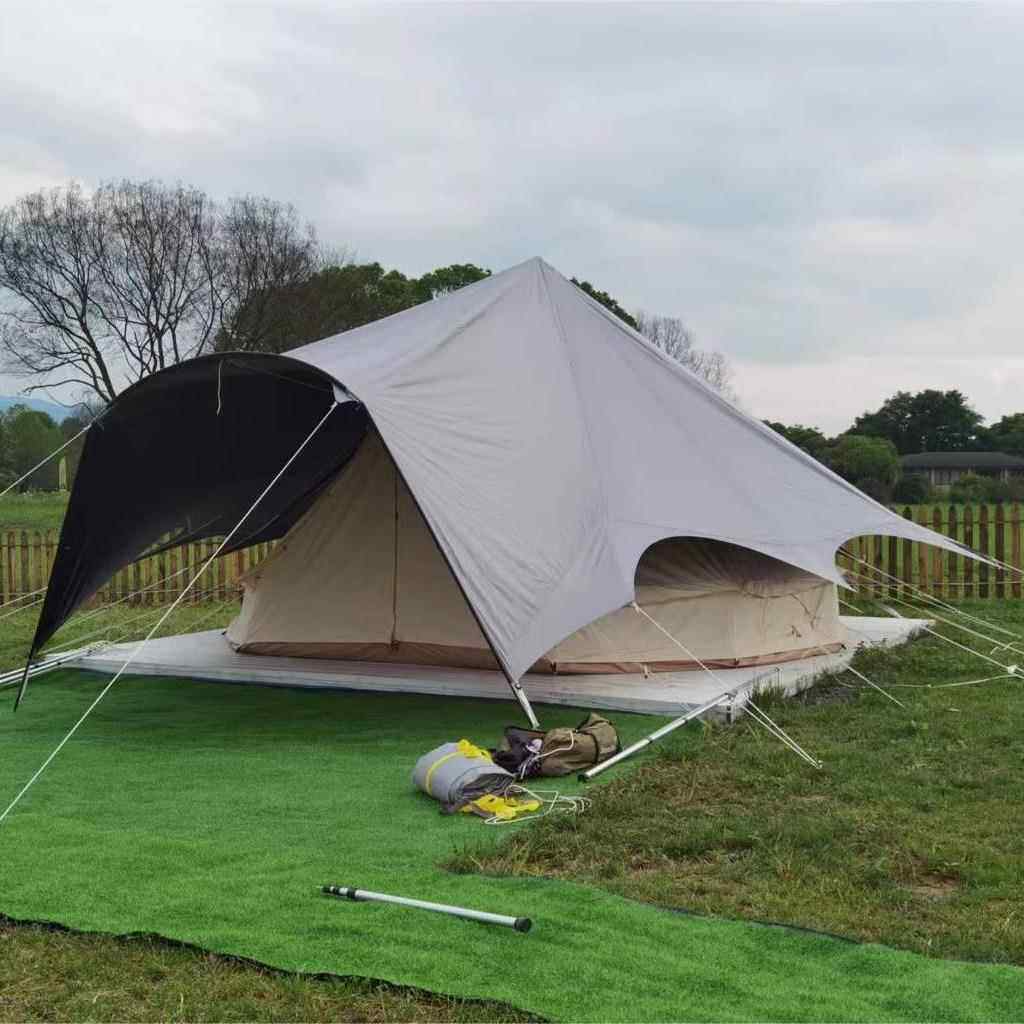 温户外帐篷天可拆WZ002分蒙古包防4M/5M钟型蓬黑胶晒保隔幕热保护