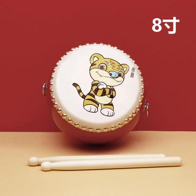 正品玩羊堂鼓生肖牛皮鼓儿童具鼓小鼓腰鼓儿铜鼓皮幼园奥尔夫打击