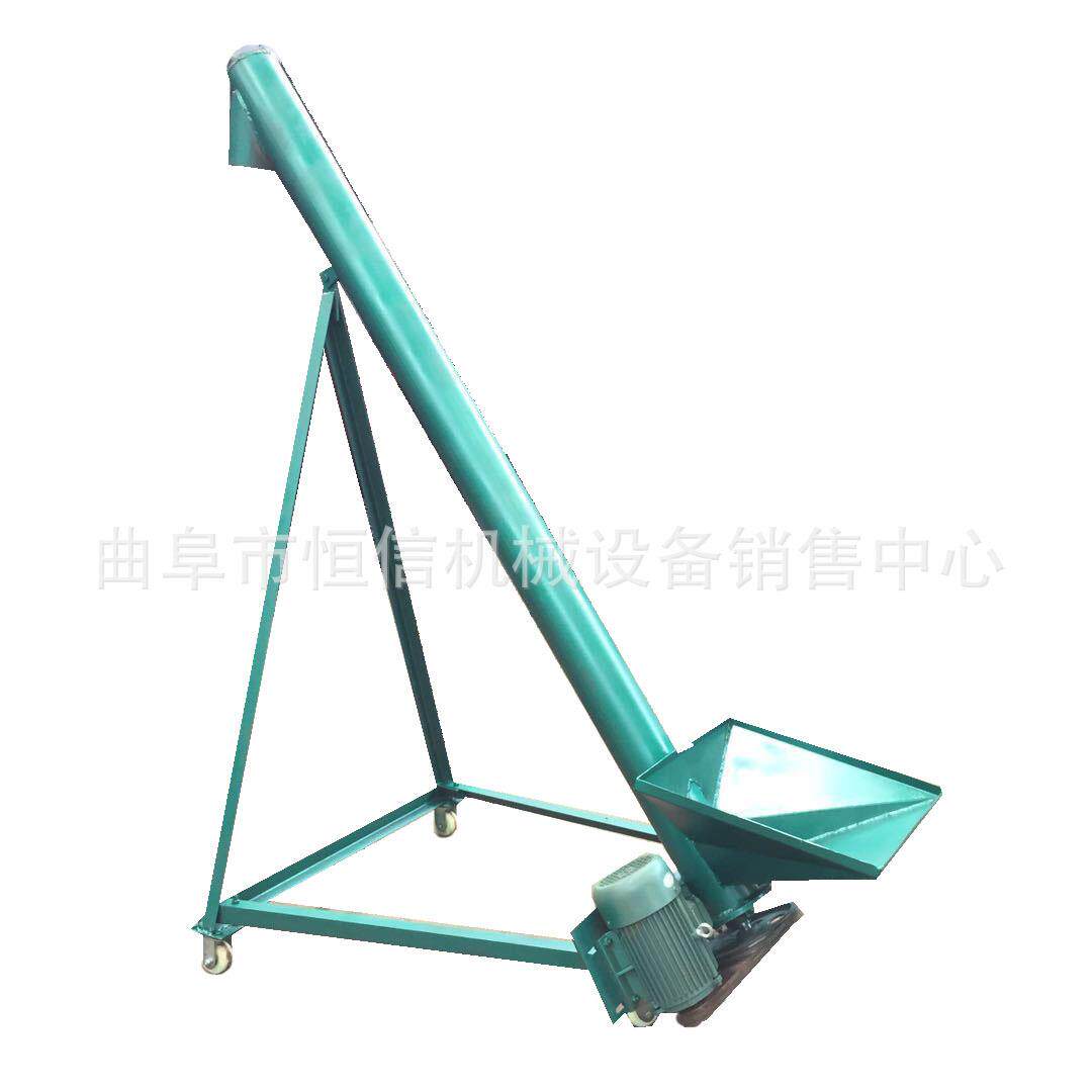 非标定制贝壳粉螺旋输送机电动式倾斜式蛟龙式水泥粉提升机