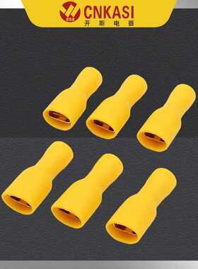 FDFD母全绝缘接头冷压端子 全绝缘接头连接管 全包母型绝缘接头