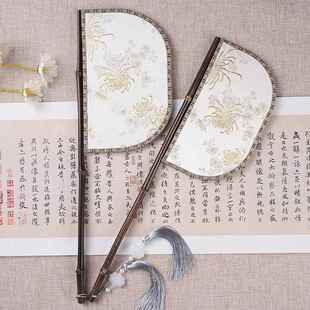 刀把扇便面扇魏晋南北朝扇子紫竹长柄刀扇汉服拍摄表演道具扇户扇