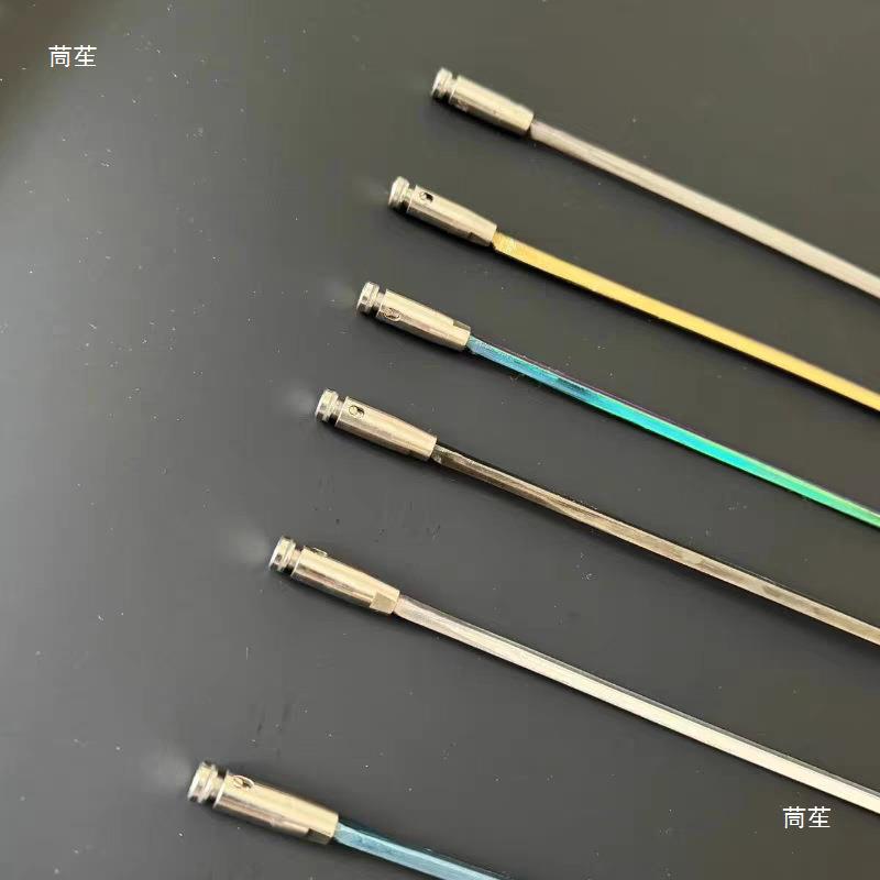 章牌剑条阿章不锈击剑电动重剑剑条银彩金蓝黑色认证器材比赛图片
