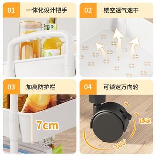 理发店推车厨房置物架落地多层小推车家用卫生间卧室储物收纳架子