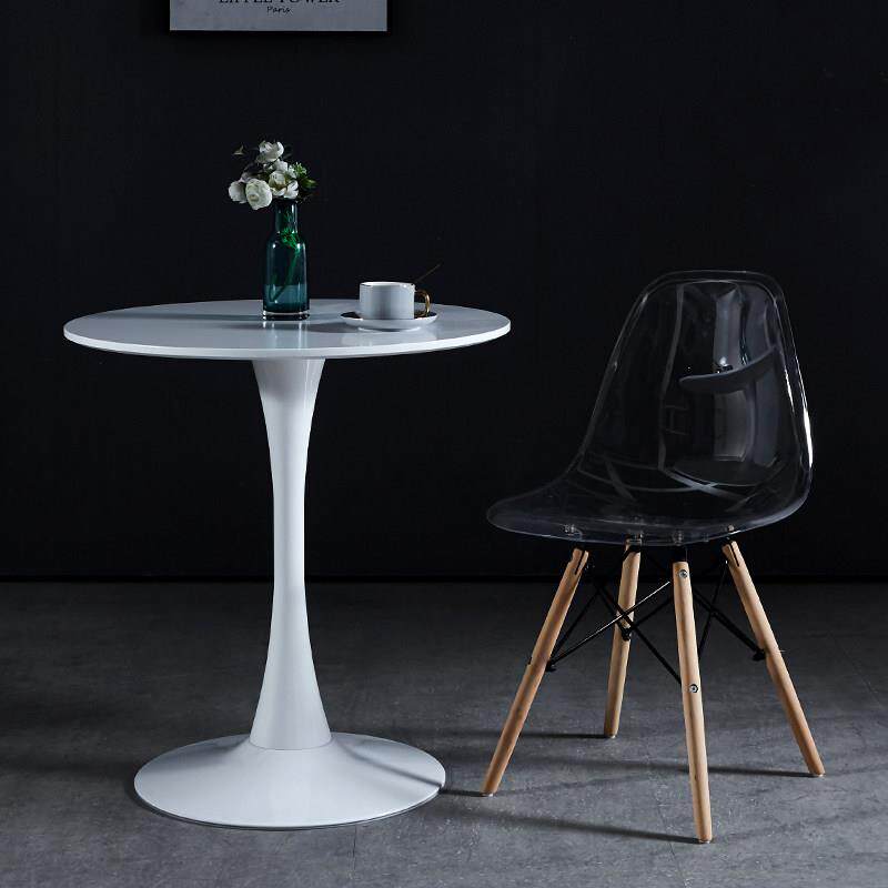 现代简约洽谈桌伊姆斯小圆桌北欧家用阳台休闲接待咖啡奶茶店餐桌