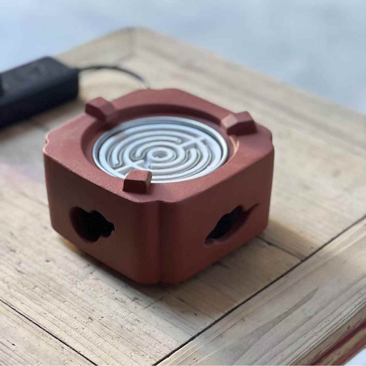 潮汕家用红泥电炉丝茶炉砂铫壶跳盖茶壶副榜炉智能手工围炉煮茶炉
