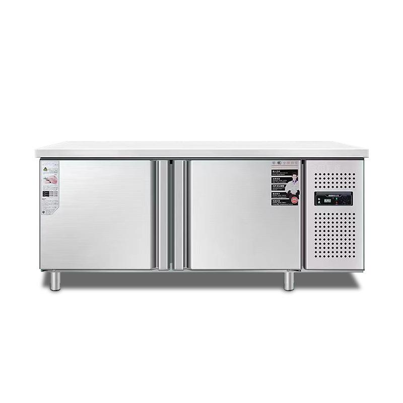 商用冷藏保鲜工作台饭店冰柜冷冻柜不锈钢平冷操作吧台奶茶店冰箱
