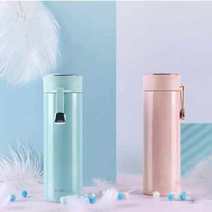艾可思沃尔特轻奢茶隔316不锈钢保温杯镜面杯盖提绳随手礼品水杯