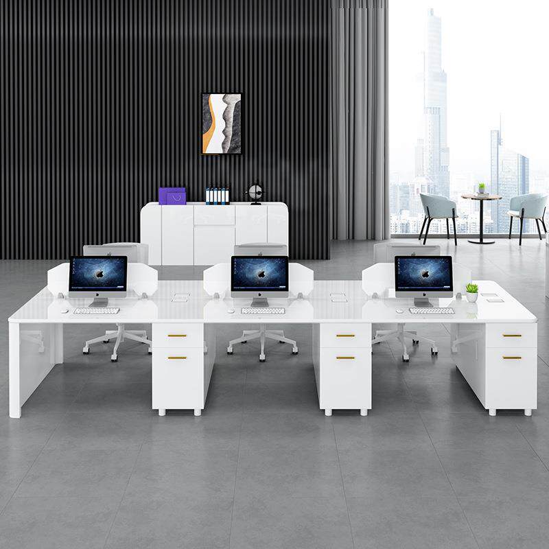烤漆办公桌椅组合简约现代大气屏风卡座电脑职员桌工位办公室家具