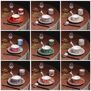 酒店摆台餐具套装餐厅饭店高档私人会所商用餐饮四件套碗碟盘子勺