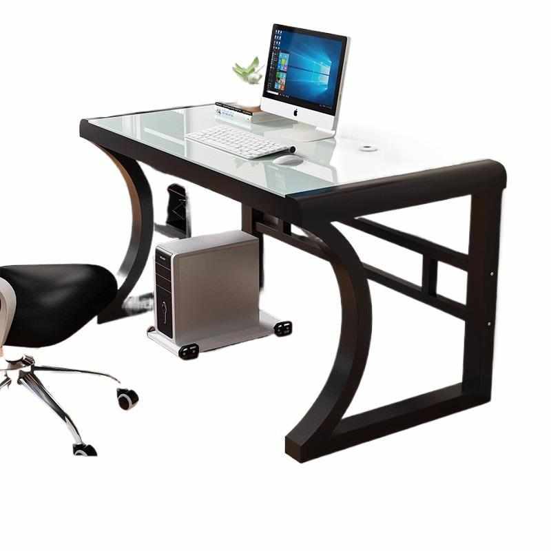 新款台式电脑桌钢化玻璃办公桌小户型竞桌家用卧室一体简约书桌