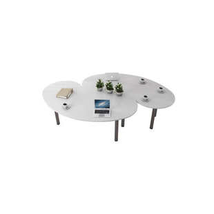 bts创意异形会议桌学校图书馆学习桌办公桌简约现代培训洽谈桌椭