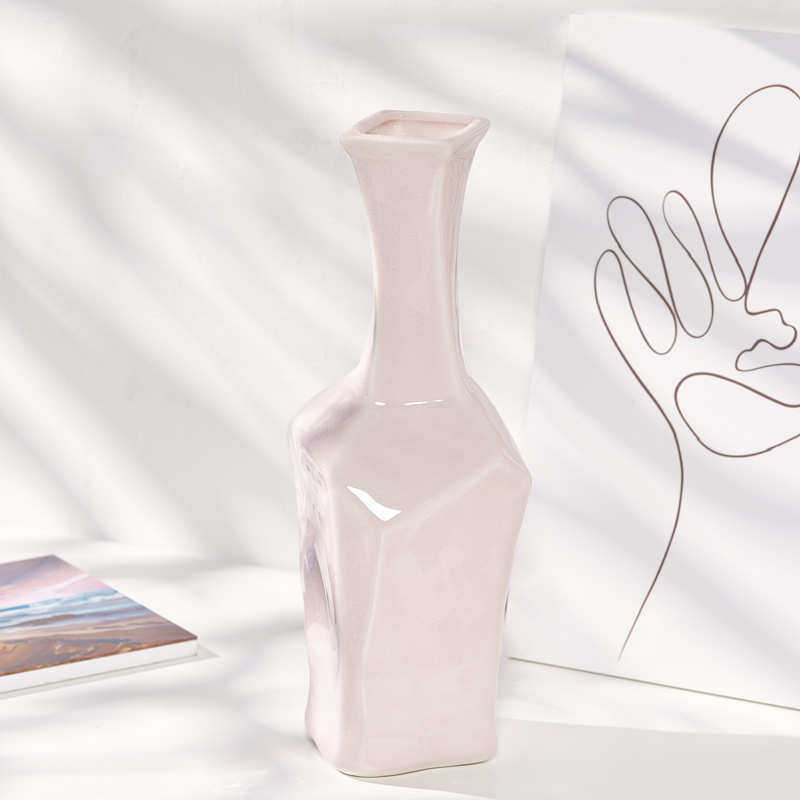 蜀中式陶瓷家居装饰粉色花瓶插花门电视柜展厅裂落地客厅摆件冰,家居饰品,花瓶,淘宝优惠券,粉丝福利购,淘宝优惠卷
