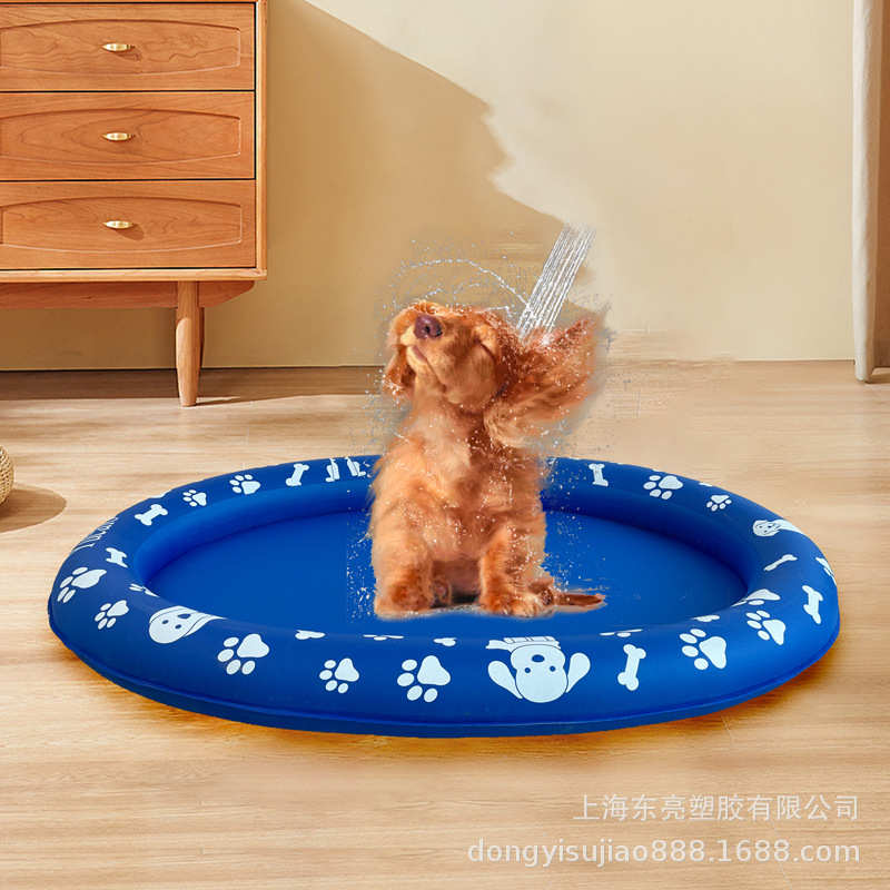 抓漂浮狗狗宠物折叠牛津布充气盆泳池洗澡盆洗澡现货池防狗