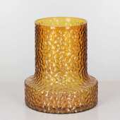 大印章简约棕色吊钟花瓶高级感异形水培插花器家居客厅样板间