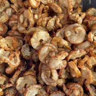 猪油渣温州美食产东北油梭子鸡冠油渣猪肉渣花油渣现做包邮发出