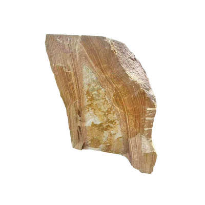 太行金景石墙柏坡黄不规则地铺碎拼黄锈石异型台阶卡角暖色景观石