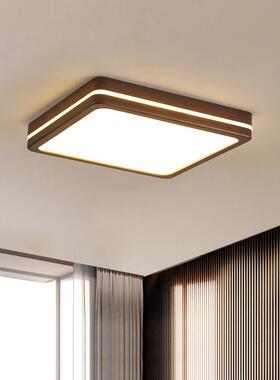 全谱能护眼厅吸顶灯大气智光93新中式客主卧灯胡桃木实木卧室灯调