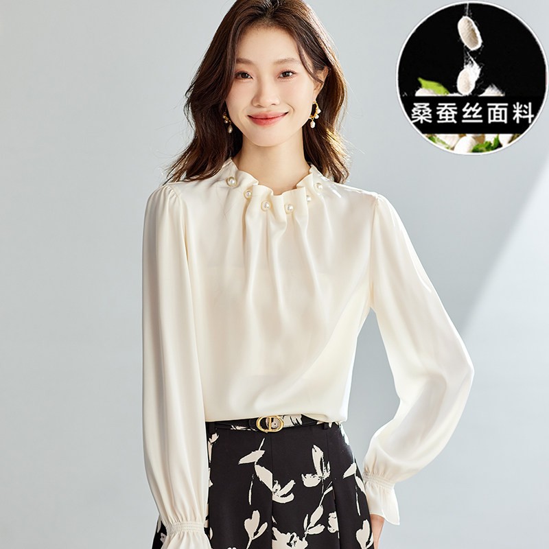 真丝衬衫女款2025新款爆款奢华高级感桑蚕丝上衣时尚洋派减龄衬衫
