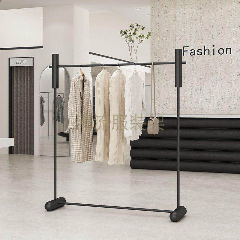 黑色服装店展示架落地陈列中岛架挂衣杆男女装店不锈钢亮面货架,商业/办公家具,服装展示架,淘宝优惠券,粉丝福利购,淘宝优惠卷
