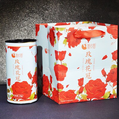 傣乡园墨红玫瑰花冠茶礼盒装云南特产大理丽江伴手礼